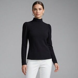 Catherine Malandrino Black Top with Mock Neck